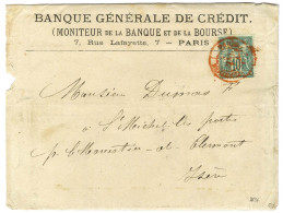 Delcampe - Cachet Rouge Des Imprimés / N° 76 Sur Enveloppe Contenant Un Imprimé Pour Monestier De Clermont. 1876. - TB. - R. - 1876-1878 Sage (Typ I)