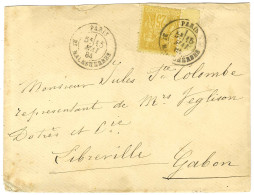 Càd PARIS / BT MALESHERBES / N° 92 Bdf Sur Lettre Pour Libreville, Gabon Sans Càd D'arrivée. 1884. - TB. - 1876-1878 Sage (Tipo I)