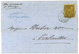 Càd T 18 BORDEAUX / GIRONDE / N° 93 Sur Lettre Pour Calcutta. Au Verso, Càd D'arrivée. 1879. - TB / SUP. - 1876-1878 Sage (Typ I)