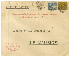 Càd PARIS / BT HAUSSMANN / N° 90 + 93 Sur Lettre Pour L'Ile Maurice. Au Verso, Càd D'arrivée. 1882. - TB. - 1876-1878 Sage (Typ I)