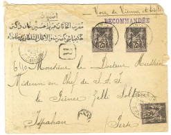 Càd PARIS / R. CAMBON / N° 97 (3) Sur Lettre Recommandée Pour Ispahan. Au Verso, Càd D'arrivée. 1890. - TB / SUP. - R. - 1876-1878 Sage (Type I)