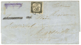 Càd T 15 MARSEILLE (12) 4 JANV. 59 / Taxe N° 1 Sur Lettre Locale. - TB. - R. - 1859-1959 Cartas & Documentos