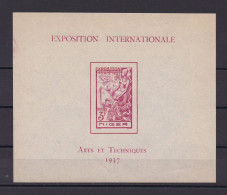 NIGER 1937 BLOC N°1 NEUF** EXPOSITION - Unused Stamps