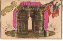 N°21603 - Souvenir - Arc De Triomphe Et Drapeaux - Triumphbogen