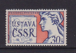 CZECHOSLOVAKIA  - 1960 New Constitution 30h Never Hinged Mint - Ongebruikt
