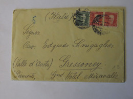 CZECHOSLOVAKIA COVER TO ITALY - Used Stamps