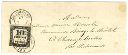 Càd T 15 COULOMMIERS (73) / Taxe N° 2 Bdf Et Très Belles Marges Sur Lettre Locale. 1860. - TB / SUP. - 1859-1959 Brieven & Documenten