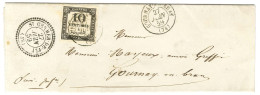 Càd T 22 ST GERMER-DE-FLY (58) Sur Lettre Non Affranchie Pour Gournay En Bray. A L'arrivée Taxe N° 2 Obl Càd GOURNAY EN  - 1859-1959 Lettres & Documents
