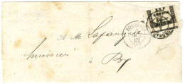 Càd T 15 BORDEAUX (32) / Taxe N° 2 Coupé Pour Fraude De Postier Sur Lettre Locale. 1862. - TB. - R. - 1859-1959 Cartas & Documentos