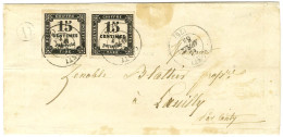 Càd T 15 CONTY (76) / Taxe N° 3 (2) Belles Marges B. RUR. D Sur Lettre 2 Ports Avec Texte Daté Du 21 Avril 1863, Adressé - 1859-1959 Storia Postale