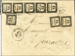 Lettre 4 Ports Non Affranchie De Montlieu (cachet Commercial Au Recto) Remise à La Boite Mobile Pour Jonzac. Au Recto, C - 1859-1959 Lettres & Documents