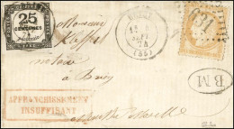 Càd T 17 BRIEY (55) / Timbre-taxe N° 5 B + GC 631 / N° 55 Et Cachet BM Sur Lettre Territoriale. 1874. - TB. - RR. - 1859-1959 Cartas & Documentos