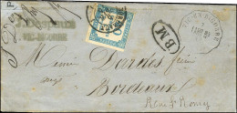 Conv. Stat. VIC-EN-BIGORRE / TARB Mx (63) + BM Sur Lettre Avec Texte Daté De Vic En Bigorre Le 7 Février 1875 Pour Borde - 1859-1959 Brieven & Documenten