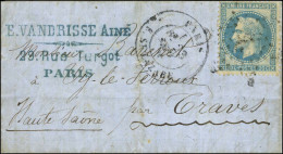 Etoile 2 / N° 29 Càd PARIS / R. ST LAZARE 23 SEPT. 70 Sur Lettre Avec Texte Et En-tête Commercial Au Recto Pour Traves ( - Krieg 1870