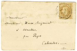 Càd PARIS / R. ST DOMque ST GN (rare Oblitération Par Le Càd) 3 OCT. 70 / N° 28 Sur Carte Pour Ryes. Au Verso, Càd D'arr - War 1870