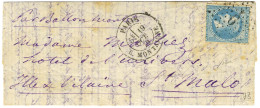Etoile 9 P6 / N° 29 Càd PARIS / R. MONTAIGNE 19 OCT. 70 Sur Lettre Pour Saint Malo. Au Verso, Càd D'arrivée 2 NOV. 70. L - Krieg 1870