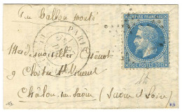 Etoile 36 (rare) / N° 29 Càd PARIS / BT VOLTAIRE 27 DEC. 70 Sur Lettre Pour Chalon Sur Saône, Au Verso Càd D'arrivée 6 J - Krieg 1870