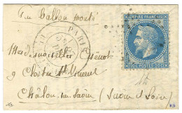 Etoile 36 (rare) / N° 29 Càd PARIS / BT VOLTAIRE 27 DEC. 70 Sur Lettre Pour Chalon Sur Saône, Au Verso Càd D'arrivée 6 J - Guerra Del 1870