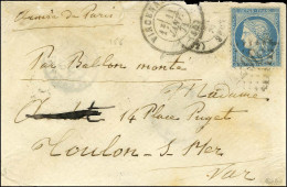 GC 4290 / N° 37 Càd T 17 VINCENNES (60) (extra-muros) 11 JANV. 71 Sur Lettre Sans Texte Pour Toulon. Au Verso Rarissime  - Guerra De 1870