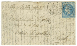 GC 2793 / N° 29 Càd PARIS / PASSY-LES-PARIS 12 JANV. 71 Sur Lettre Pour Brive La Gaillarde (Corrèze). Au Verso, Càd D'ar - Guerre De 1870
