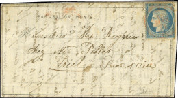 Càd Rouge PARIS (SC) 18 JANV. 71 / N° 37 Sur Dépêche-Ballon N° 24 Pour Triel (Seine Et Oise, Zone Occupée), Au Verso Càd - Krieg 1870