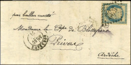 Lettre Avec Texte Daté De Paris Le 21 Janvier 1871 Pour Privas (Ardèche). Au Recto, GC 532 / N° 37 Càd T 17 BORDEAUX (32 - Guerra Del 1870