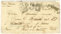 Càd WESEL Sur Lettre Avec Texte D'un Prisonnier Pour Paris, Au Recto Taxe 30 DT Annulée étoile. 1871. - TB. - Guerre De 1870