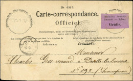 Carte De Correspondance Avec Texte Daté De Zurich Pour Rouen, Au Recto étiquette ' Militaires Français / Internés En Sui - Guerra De 1870