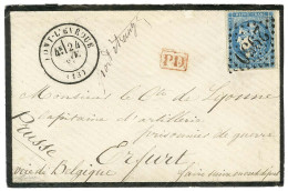 GC 2950 / N° 46 Càd T 17 PONT-L'EVEQUE (13) Sur Lettre Adressée à Un Prisonnier De Guerre à Erfurt Par La Voie De Belgiq - Guerra De 1870