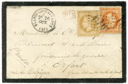 GC 491 / N° 28 + N° 31 Càd T 16 BLANGY-DU-CALVADOS (13) Sur Lettre Adressée à Un Prisonnier De Guerre à Erfurt Par La Vo - Guerra Del 1870