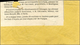 Càd De Rayon 1 PARIS 1 (60) 19 MAI 71 Et Taxe 15 DT Sur Enveloppe Acheminée Par L'Agence Choudens Qui A Collé Son étique - War 1870