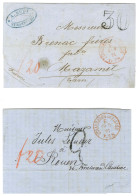 Lot De 2 Lettres Avec Càd Rouge STRASSBURG F ; Taxe 30 DT Et Taxe 2. 1871. - TB. - Brieven En Documenten