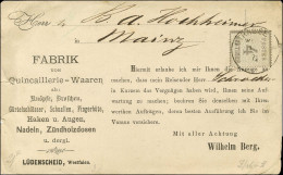 Càd STRASSBURG / IM ELSASS / Als. N° 3 Sur Carte Adressée à Découvert Pour Mayence. 1871. - TB. - R. - Covers & Documents
