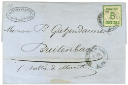 Càd MUNSTER Im ELSASS / Als. N° 4 Sur Lettre Locale. 1871. - SUP. - Cartas & Documentos