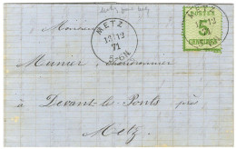 Càd METZ / Als. N° 4 Sur Lettre Locale. 1871. - SUP. - Cartas & Documentos