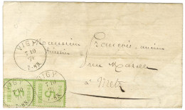 Càd VIGY / Als. N° 4 Paire Sur Lettre Pour Metz. 1871. - TB / SUP. - Storia Postale