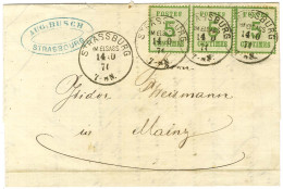 Càd STRASSBURG / IM ELSASS / Als. N° 4 (3) Sur Lettre Pour Mayence. 1871. - SUP. - Cartas & Documentos