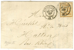 Càd T 17 STRASBOURG (67) / Als. N° 5 Sur Lettre Pour Hatten. 1870. - SUP. - Cartas & Documentos