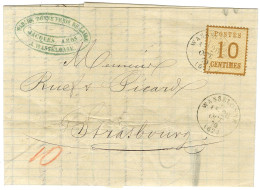 Càd T 16 WASSELONNE (67) / Als. N° 5 Sur Lettre Pour Strasbourg, Au Recto Taxe 10 Au Crayon Rouge. 1870. - TB / SUP. - R - Cartas & Documentos