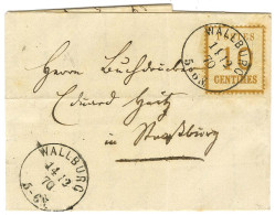 Càd WALLBURG / Als. N° 5 Sur Lettre Pour Strasbourg. 1870. - SUP. - Covers & Documents