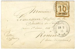 Càd WEISSENBURG I / ELSASS / Als. N° 5 Sur Lettre Pour Rouen. 1871. - SUP. - Brieven En Documenten