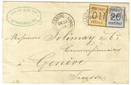 Càd STRASSBURG I ELSASS / Als. N° 5 + N° 6 Sur Lettre Pour Genève. 1870. - TB / SUP. - Covers & Documents