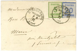 Càd STRASSBURG / Als. N° 4 + N° 6 Sur Lettre Pour Marin Près Neuchâtel. 1871. - SUP. - Covers & Documents
