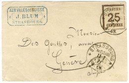 Càd STRASBURG / Als. N° 7 Sur Lettre Pour Genève. 1871. - TB / SUP. - Covers & Documents