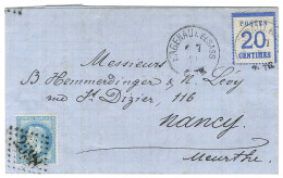 Càd HAGENAU / Als. N° 6 + GC 2598 / N° 29 Sur Lettre En Affranchissement Mixte Pour Nancy. 1871. - TB / SUP. - Briefe U. Dokumente