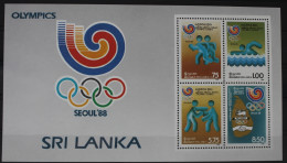 Sri Lanka Block 37 Mit 834-837 Postfrisch #VD587 - Other & Unclassified