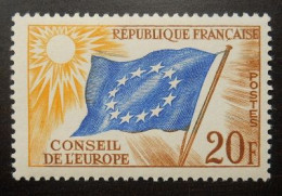 Année 1958 59 Conseil Europe 18 Drapeau  Neuf - Mint/Hinged