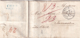 LETTRE. SUISSE. 1842. RORSCHACH. 13/23. POUR SAMADEN ÜBER CHUR - ...-1845 Voorlopers