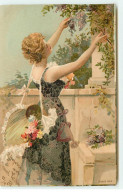 N°17350 - Jeune Femme Cueillant Des Fleurs - Women