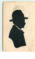 N°2511 - Silhouette  Homme Avec Chapeau Profil Droit - Silhouette - Scissor-type